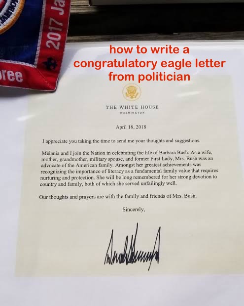 How to Write a Congratulatory Eagle Letter from a Politician