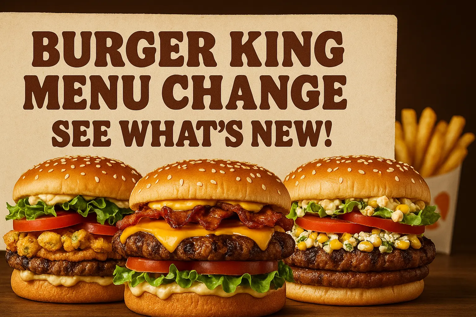 Burger King Menu Change